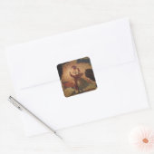 Tom Sawyer en Becky Thatcher in de grot Vierkante Sticker (Envelop)