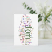 Tom Sawyer Word Cloud Briefkaart (Staand voorkant)