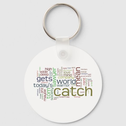 Tom Sawyer word cloud sleutelhanger (Voorkant)