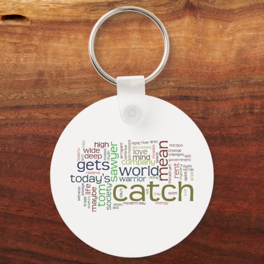 Tom Sawyer word cloud sleutelhanger (Voorkant)