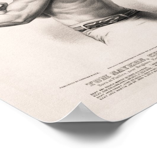 Tom Sayers - English Bare-Knuckle Champion Poster (Hoek)