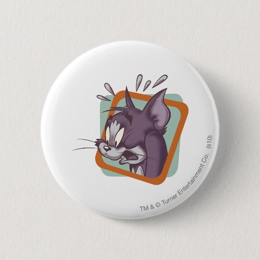 Tom Scaredy Cat Ronde Button 5,7 Cm (Voorkant)