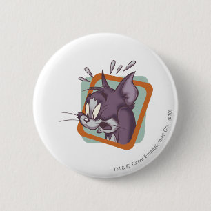 Tom Scaredy Cat Ronde Button 5,7 Cm