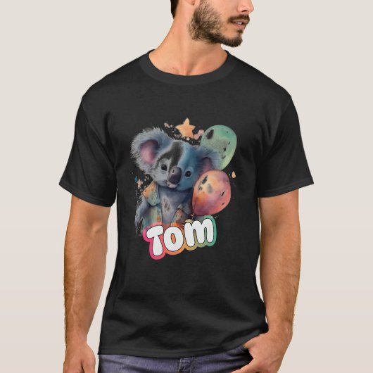 Tom - Schattigee jongensnaam met Schattigee koala T-shirt (Voorkant)