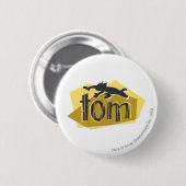 Tom Silhouette Logo Ronde Button 5,7 Cm (Voorkant /achterkant)
