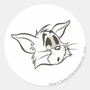 Tom Sleepy Cat Ronde Sticker