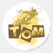 Tom Sliding Stop Ronde Sticker (Voorkant)