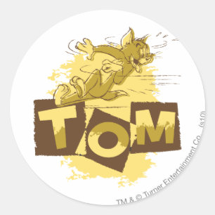 Tom Sliding Stop Ronde Sticker
