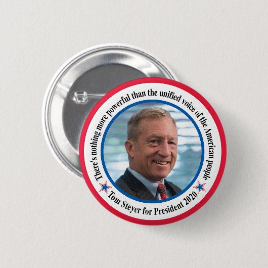 tom steyer ronde button 5,7 cm (Voorkant /achterkant)