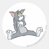 Tom Sulking Ronde Sticker (Voorkant)
