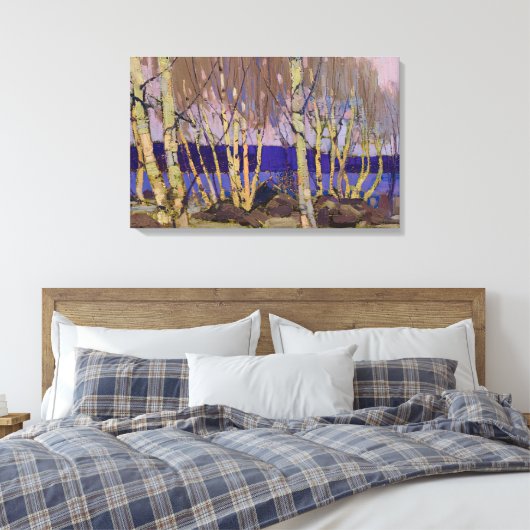 Tom Thomson - AVONDKANO MEER 1916 Canvas Afdruk (Insitu (Slaapkamer))