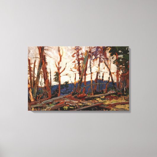 Tom Thomson - BURNT COUNTRY AVOND SCHETS VOOR BURN Canvas Afdruk (Voorkant)