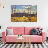 Tom Thomson - BURNT OVER FOREST (1916) Canvas Afdruk (Insitu (Woonkamer))