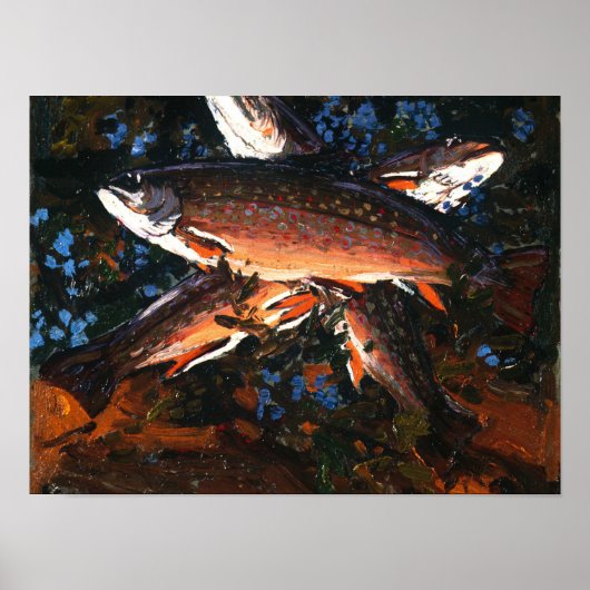 Tom Thomson Canadian Painting Autumn Three Trout Poster (Voorkant)