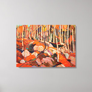 Tom Thomson - De Birch Grove, herfst Canvas Afdruk