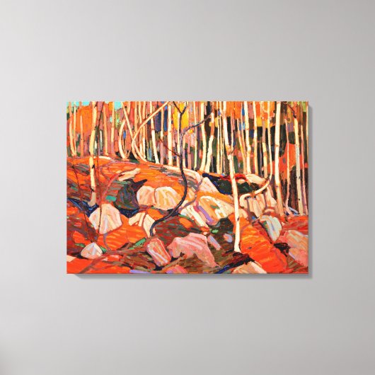 Tom Thomson - De Birch Grove, herfst Canvas Afdruk (Voorkant)