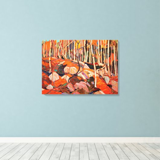 Tom Thomson - De Birch Grove, herfst Canvas Afdruk (Insitu (Houten vloer))