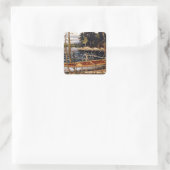 Tom Thomson - De kano Vierkante Sticker (Tas)