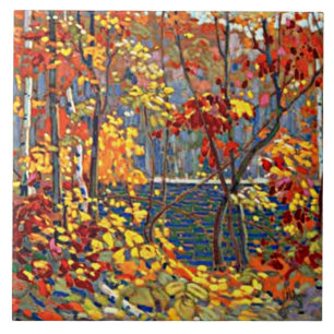 Tom Thomson - De Pool, beroemd schilderij, Tegeltje