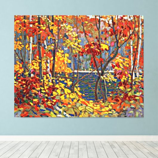 Tom Thomson - De pool, populair schilderij, Canvas Afdruk (Insitu (Houten vloer))