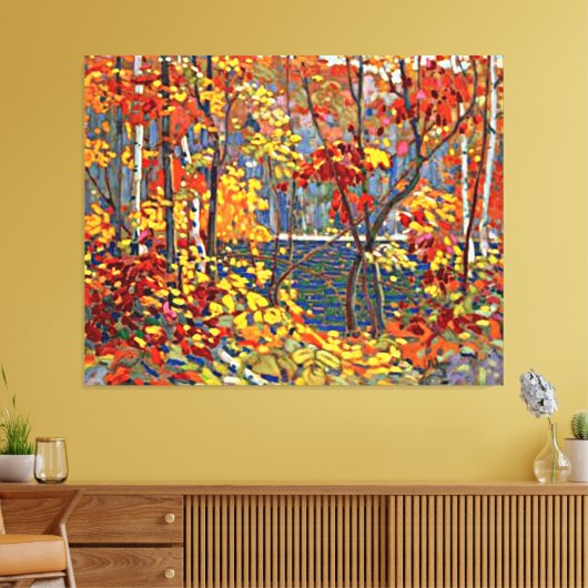 Tom Thomson - De pool, populair schilderij, Canvas Afdruk (Insitu (Woonkamer))