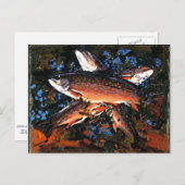 Tom Thomson - Drie forel Briefkaart (Voorkant / Achterkant)