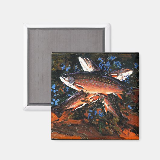 Tom Thomson - Drie forel Magneet (Voorkant / Achterkant)