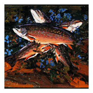 Tom Thomson - Drie forel Perfect Poster