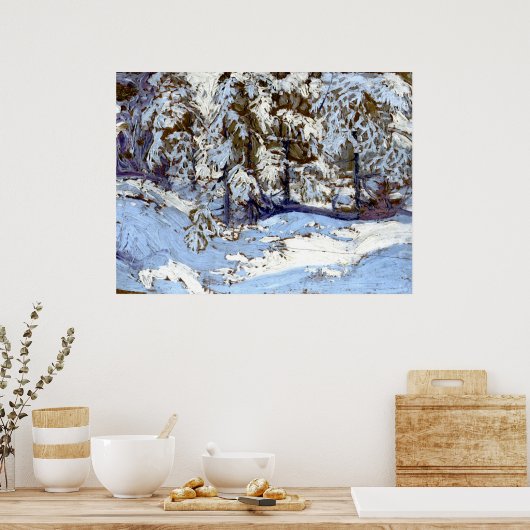Tom Thomson - Eerste sneeuw in het najaar Poster (Keuken)
