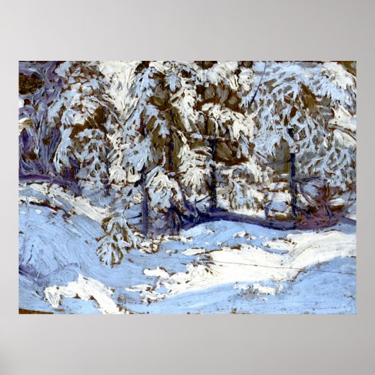 Tom Thomson - Eerste sneeuw in het najaar Poster (Voorkant)