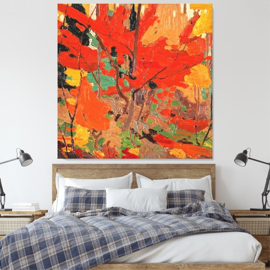 Tom Thomson - Herfst, kunst, Canvas Afdruk (Insitu (Slaapkamer))