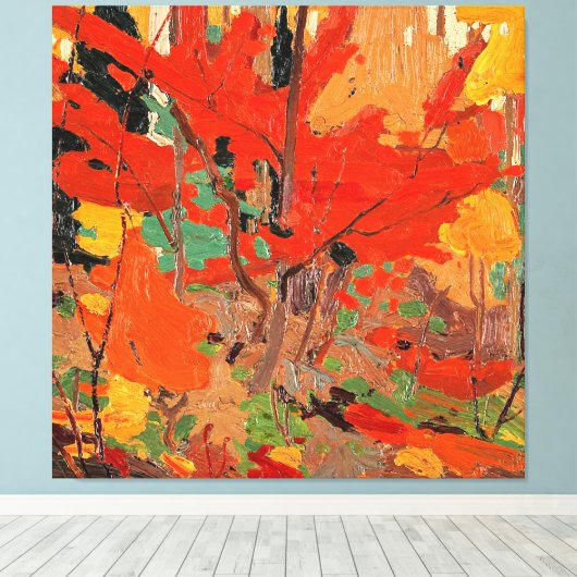Tom Thomson - Herfst, kunst, Canvas Afdruk (Insitu (Houten vloer))