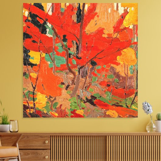 Tom Thomson - Herfst, kunst, Canvas Afdruk (Insitu (Woonkamer))