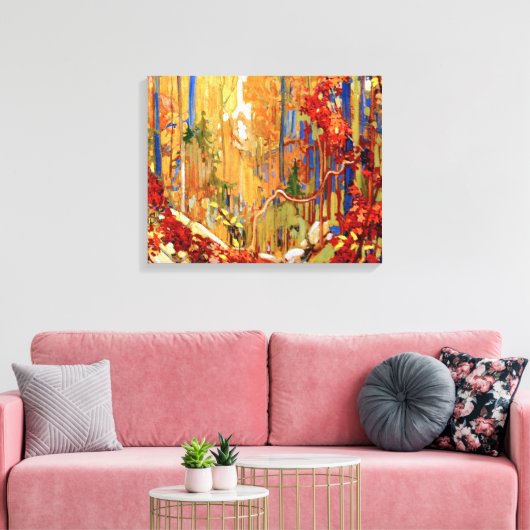 Tom Thomson - Herfstkrans Canvas Afdruk (Insitu (Woonkamer))