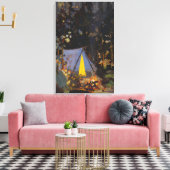 Tom Thomson - Kampvuur 1916 Canvas Afdruk (Insitu (Woonkamer))