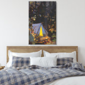 Tom Thomson - Kampvuur 1916 Canvas Afdruk (Insitu (Slaapkamer))