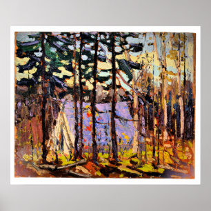 Tom Thomson - Kunstenaarskamp, Canoe Lake Poster