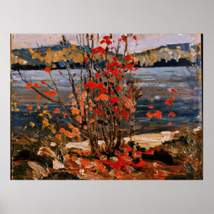 Tom Thomson - Lake en Red Tree Poster