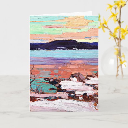 Tom Thomson - Landschap met sneeuw Kaart (Gele Bloem)