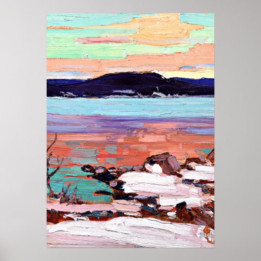 Tom Thomson - Landschap met sneeuw Poster (Voorkant)