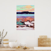 Tom Thomson - Landschap met sneeuw Poster (Keuken)