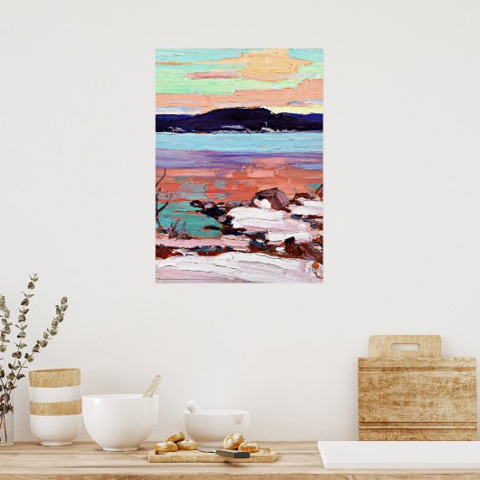 Tom Thomson - Landschap met sneeuw Poster (Keuken)