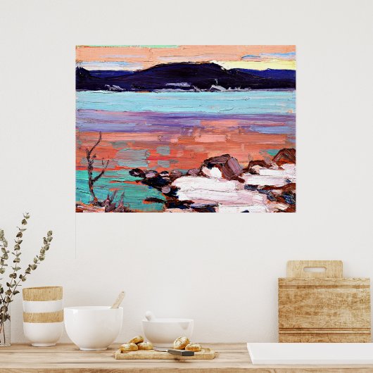 Tom Thomson - Landschap met Sneeuw Poster (Keuken)