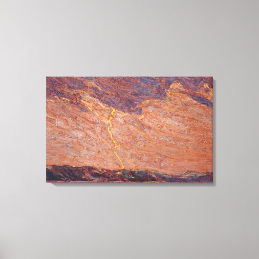 Tom Thomson - LIGHTNING CANOE LAKE 1915 Canvas Afdruk (Voorkant)