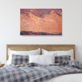 Tom Thomson - LIGHTNING CANOE LAKE 1915 Canvas Afdruk (Insitu (Slaapkamer))