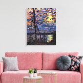 Tom Thomson - Moonlight Canvas Afdruk (Insitu (Woonkamer))