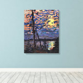 Tom Thomson - Moonlight Canvas Afdruk (Insitu (Houten vloer))