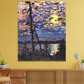 Tom Thomson - Moonlight Canvas Afdruk (Insitu (Woonkamer))