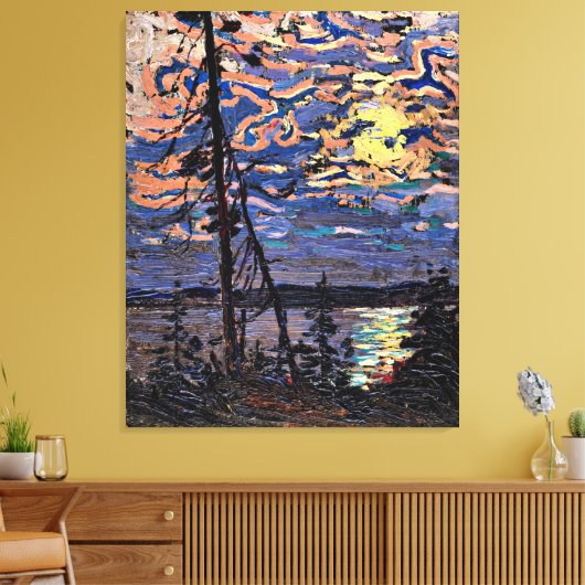 Tom Thomson - Moonlight Canvas Afdruk (Insitu (Woonkamer))