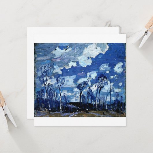 Tom Thomson - Nocturne, de Birches Kaart (Voorkant / Achterkant in situ)